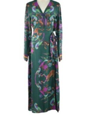 h&m creped cotton dress H&M Creped Cotton Dress Puff Sleeves Square Neckline Red Cream Black New